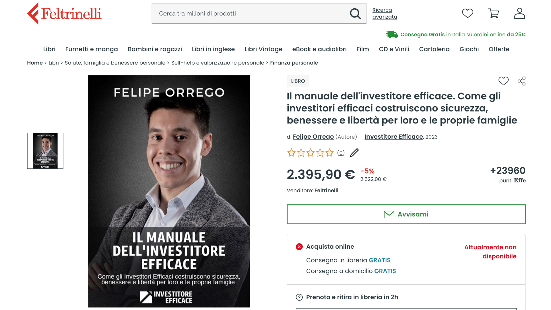 Il Manuale dell'Investitore Efficace di Felipe Orrego